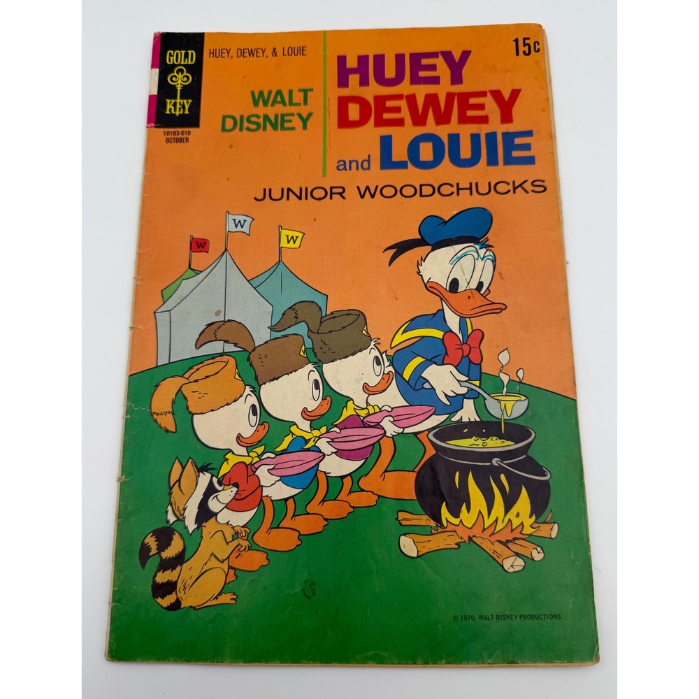 Vintage Walt Disney Huey Dewey and Louie Junior Woodchucks Gold Key Comic 1970